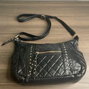 LD Black Studded Crossbody Purse